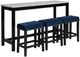 New Classic® Home Furnishings Celeste 4-Piece Blue Theater Bar Table Set-0