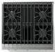 Viking® 5 Series 30" Stainless Steel Pro Style Dual Fuel (LP) Range with Polished Chrome Trim-2