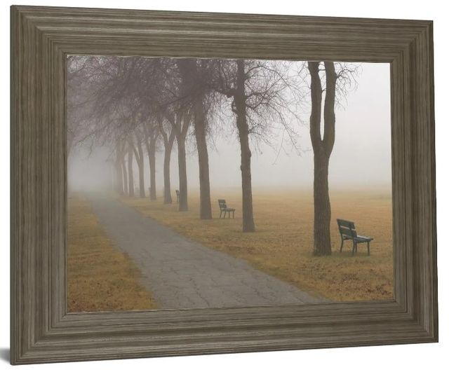 Classy Art Beige/Brown Foggy Day By Keith Levit Wall Art-0