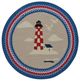Capel Rugs Hyport Lighthouse Red 3' Round Throw Rug-0