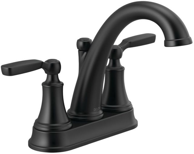 Delta Woodhurst® Matte Black Tract-Pack Bathroom Faucet-0