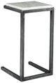 Century® Outdoor Complements White Steel/Stone Outdoor Side Table with Black Base-0
