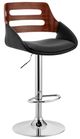 Armen Living Karter Black/Walnut/Chrome Adjustable Bar Stool-0