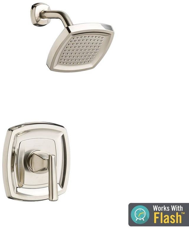 American Standard Edgemere® Brushed Nickel Shower Trim Kit with Water-Saving Showerhead and Lever Handle-0