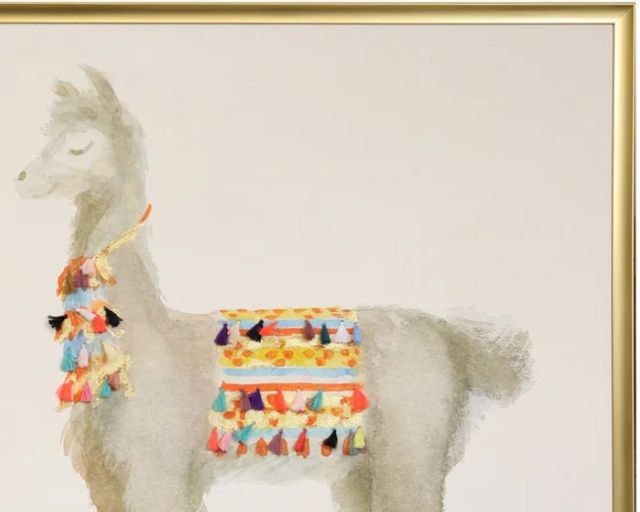 Stylecraft Festive Llama II Wall Art-1