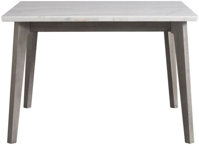 Ashley® Ronstyne Grayish White Counter Height Dining Table with Brown Tapered Legs-1