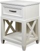 Riverside Furniture Osborne Winter White 1-Drawer Nightstand-1