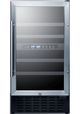 Summit® 18" 3.3 Cu. Ft. Stainless Steel Built-In Wine Cooler with Dual Zone-0