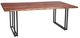 Porter International Designs Manzanita Harvest 82" Dining Table with Black Double U Base-0
