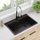 Elkay Quartz Classic® Black 33" x 22" x 9-1/2" Single Bowl Drop-In Sink-2