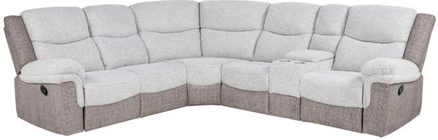 Powell® Withers 3-Piece Tan Manual Reclining Curved Sectional-0