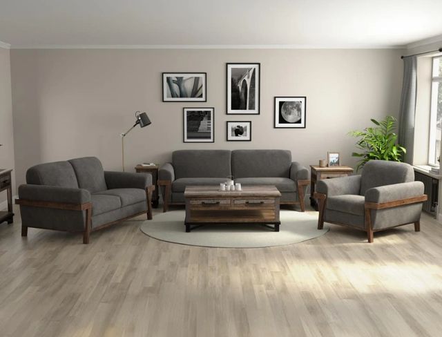 International Furniture Direct Loft Brown Gray Sofa-1
