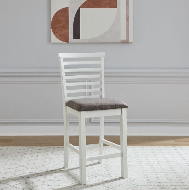 Liberty Furniture Brook Bay Gray/Textured White Counter Chair-1