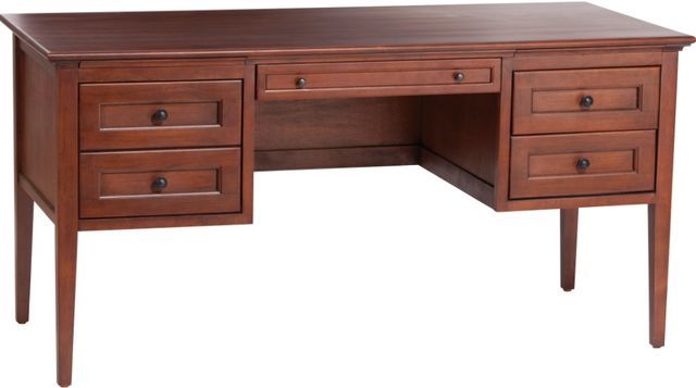 Whittier Wood® Furniture McKenzie Glazed Antique Cherry 4-Drawer Desk-0