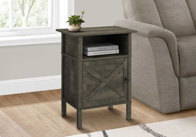 Monarch Specialties Inc. Dark Bronze/Black Metal Accent Table -3