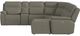 Flexsteel® Sawyer Gray Leather Power Reclining Sectional with Custom Layout Options-3