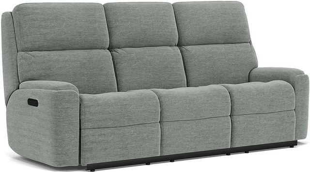 Flexsteel® Rio Blue Arctic Reclining Sofa-0