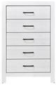 Mazin Furniture Corbin White Chest-1