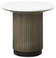 ACME Furniture Clayten White End Table with Light Oak Base-0