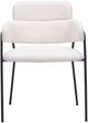 Zuo® Modern Marcel 2-Piece Black/Cream Dining Arm Chair Set-1