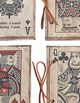 A & B Home 4-Piece Black/Red/White Vintage Book Box Set-1