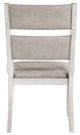 Homelegance® Savile Brushed Antique White/Light Gray Side Chair-4