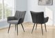 Monarch Specialties Inc. 2-Piece Dark Grey 35" Fabric Dining Chair Set with Black Faux Leather Back-1