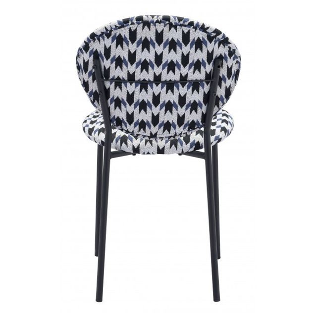 Zuo® Modern Clyde Geometric Print/Black Dining Chair-1