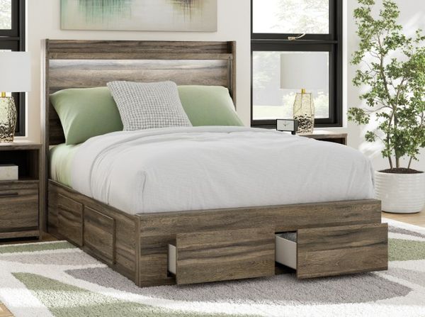 Space saving storage bed