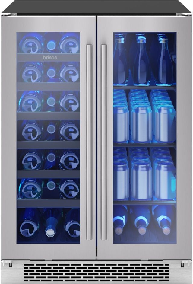 Zephyr Brisas 24" 5.2 Cu. Ft. Stainless Steel Frame Wine Cooler-2
