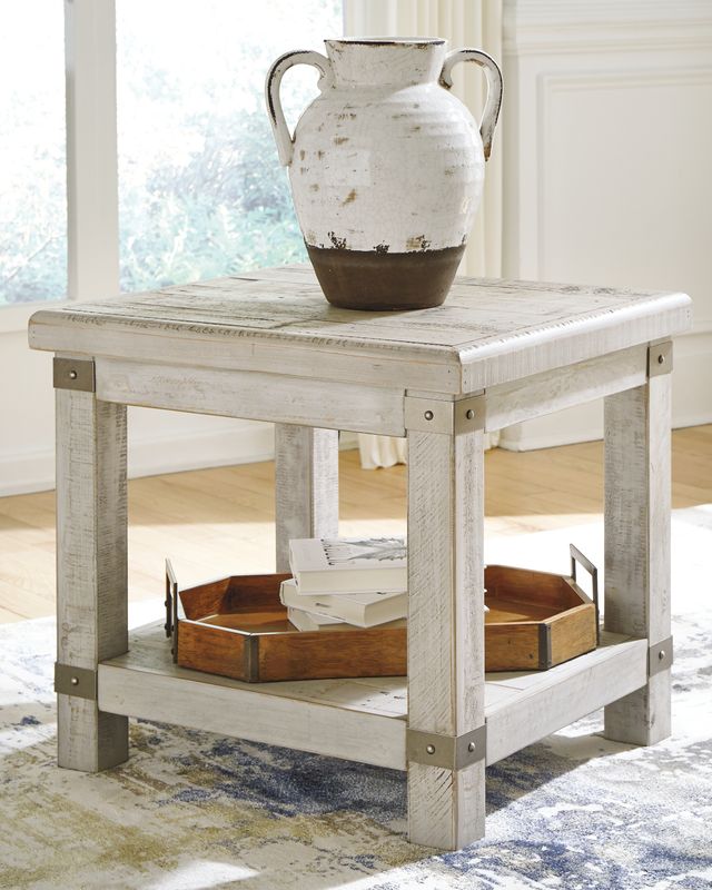 Signature Design by Ashley® Carynhurst 2-Piece White Wash Gray End Tables Set-2