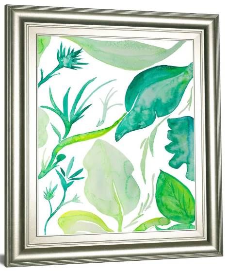 Classy Art Green Water Leaves II by Kat Papa Wall Art-1