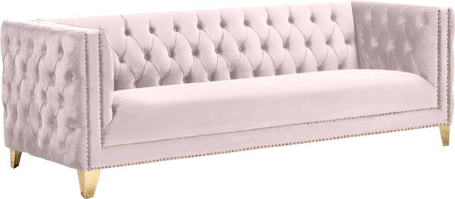 Meridian Furniture Michelle Pink Velvet Sofa-0