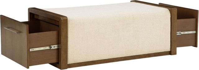 Signature Design by Ashley® Marxmore Brown Upholstered Ottoman with Storage-2