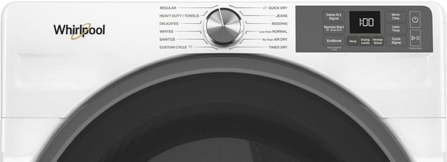 Whirlpool® 7.4 Cu. Ft. White Front Load Gas Dryer with Wrinkle Shield™ Option and Intelligent Dry-2