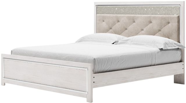 Signature Design by Ashley® Altyra White King Upholstered Panel Bed-2