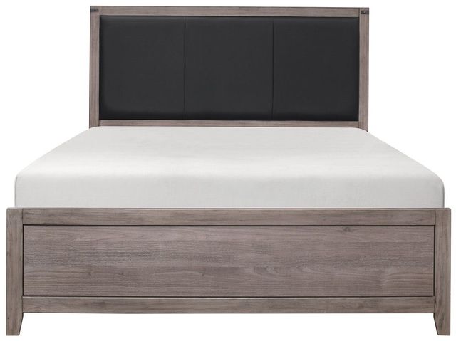 Homelegance® Woodrow Black/Brownish Gray Queen Panel Bed-2