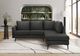 Monarch Specialties Inc. Black 86" Right-Arm Facing Sofa Sectional and Chaise with Black Metal Legs-1
