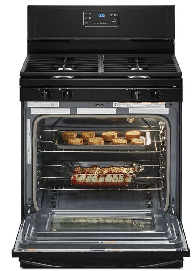 Whirlpool® 30" Black Free Standing Gas Range-2