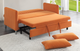 Homelegance® Greenway Orange Convertible Studio Sofa with Pull-Out Bed-5