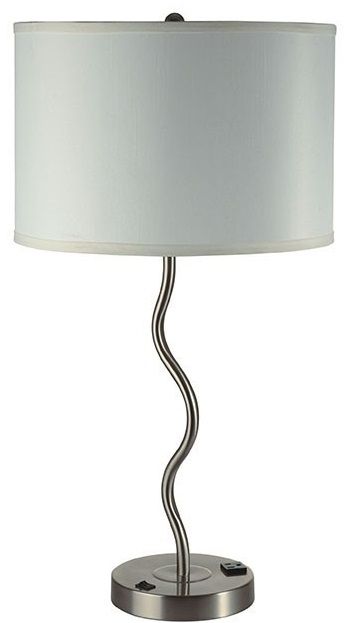 Furniture of America® Sprig 2-Piece White Table Lamp Set-0