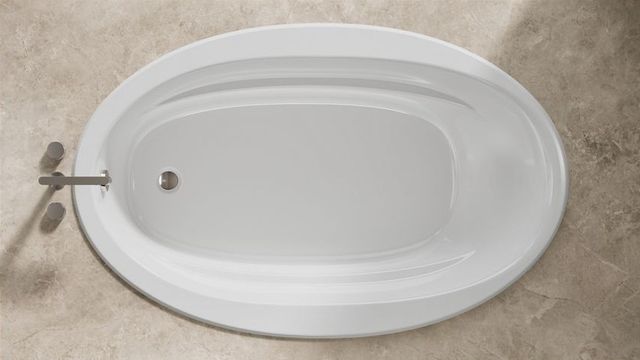 KOHLER® Sunward® White 66" x 42" Drop-In Bath-2