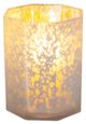 A & B Home White Frosted Mercury Glass Octagonal Candle Holder-2