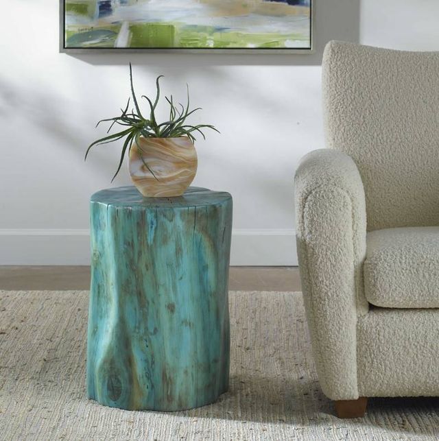 Uttermost® Habitat Blue Accent Stool-1