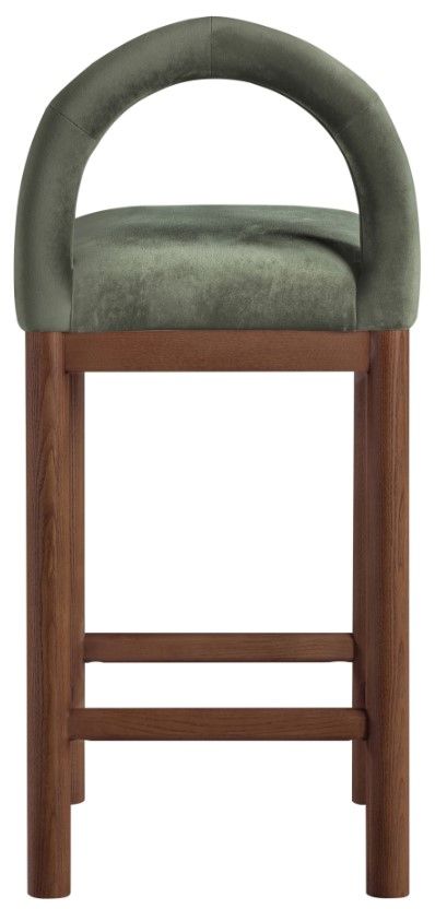 Meridian Furniture Conrad Brown/Green Upholstered Counter Stool-3