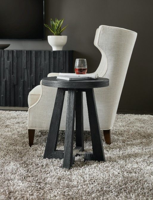 Hooker® Furniture Chapman Charred Black Sugi Ban Side Table-1