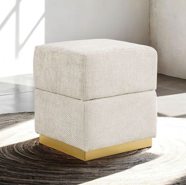 Furniture of America® Krysten Beige Storage Stool-1