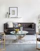 A & B Home Glass Top Dragonfly 36" Round Gold Finish Coffee Table-2