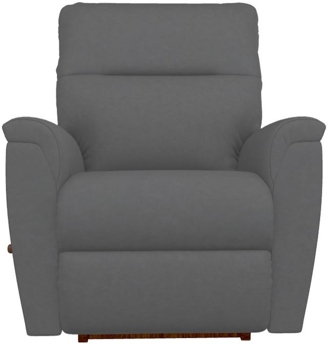 La-Z-Boy® Norton Blue Grey Leather Manual Rocking Recliner-1