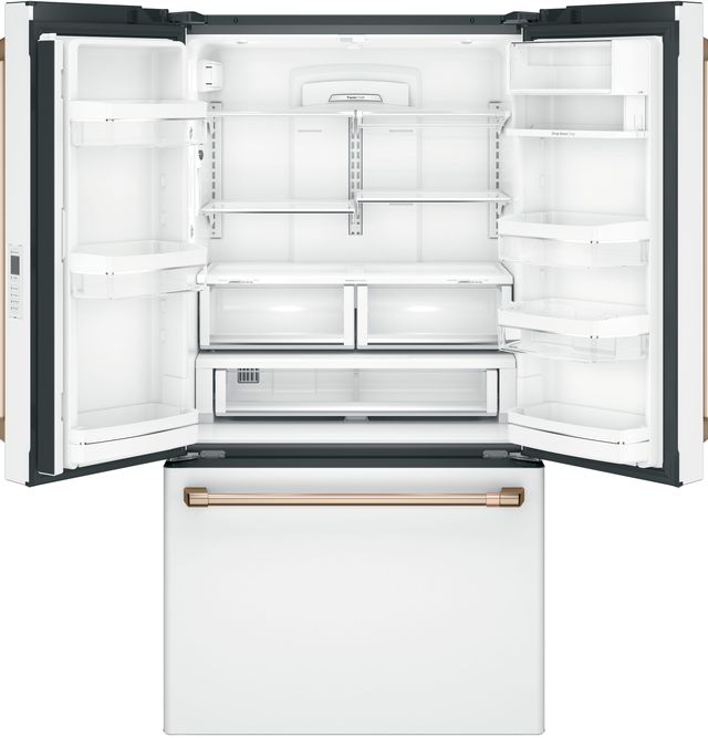 Café™ 3" 23.1 Cu. Ft. Matte White Counter Depth French Door Refrigerator-1